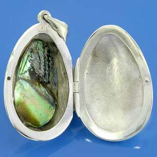 79 gm 925 Silver Abalone Shell Lockets(MP 1048 A)  