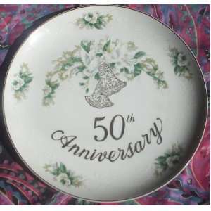  50th Anniversary Round Plate   Lefton China   Gift for 