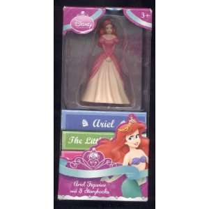  Ariel Figurine & 3 Story Books * Disney Little Mermaid 