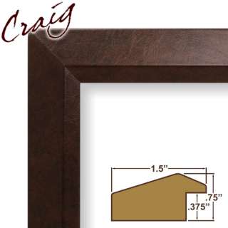 Custom Brown Leather Picture Frames (10/11/12 Wide)  