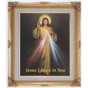  The Divine Mercy in English Framed Art, 16 x 20   MADE 