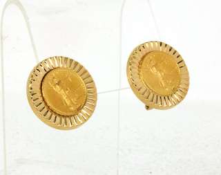 EXQUISITE 14K GOLD & 22K GOLD U.S. COIN LADIES EARRINGS  