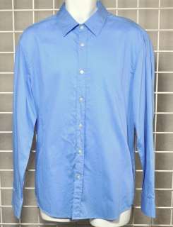 HUGO BOSS BLACK Button Shirt Lex Long Sleeve Self Stripe XL Blue EUC 