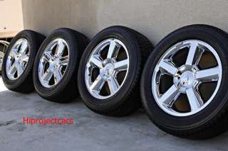 Factory Chevy Tahoe LTZ Silverado 20 OEM Chrome Wheels &Tires GMC 