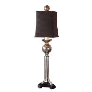  Uttermost 38.5 Inch Afton Buffet Lamp In Lightly Silver 
