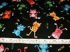 bright cats on black i spy cotton quilt fabric 60cm $ 12 25 listed mar 