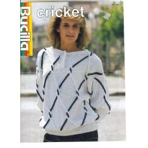 Bucilla. Cricket # 852 Contrast Cable Pullover. Sizes Small Medium and 