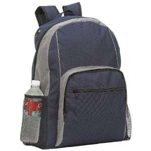 Best Quality 600D Polyester Backpack By Maxam® Blue, Black and Gray 