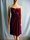 ABS Strapless Purple Eve Dress Size 10 12 NWT $285  