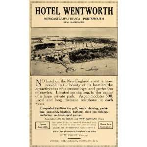  1916 Ad Hotel Wentworth Portsmouth NH H. W. Priest MGR 