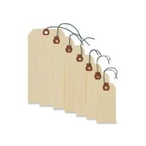   securely bound to the item it represents. Each tag features a