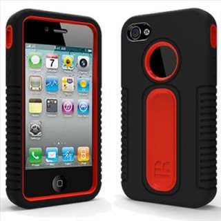 Black Red Duo Shield Double Layer Hard Case Gel Cover For Apple iPhone 