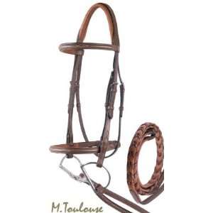   Raised Bridle with Covered Reins Chocolate, Full