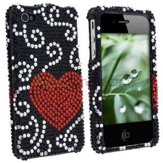 Diamond Cover+Chargers+Privacy Guard+Cable For iPhone 4  