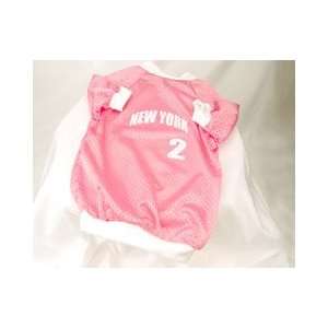  Sports Enthusiast New York #2 Baseball Dog Jersey (Pink 