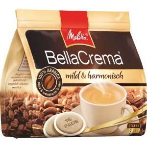 Melitta BellaCrema Mild and Harmonious, Gentle Roasting, 16 pads Pack 