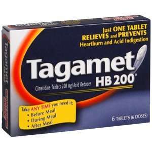  TAGAMET HB TAB 200MG 6TB by SMITHKLINE BEECHAM *** Health 