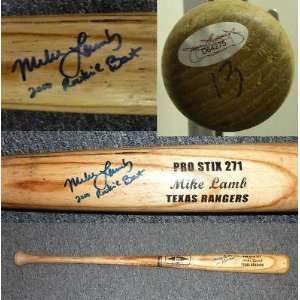   Game Used Rangers Rookie Bat JSA COA   Autographed MLB Bats Sports