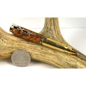  Amboyna Burl 7.62x39 Rifle Cartridge Pen With a Gold 