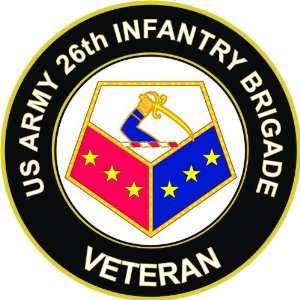  US Army Veteran 26th Infantry Brigade Unit Crest Decal 