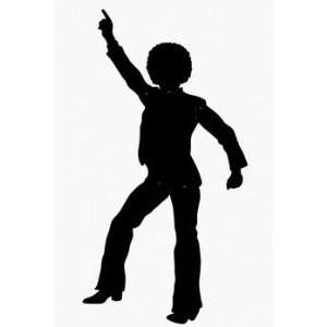Disco Dancing Silhouette Jointed Cutout   Party Decorations & Wall 