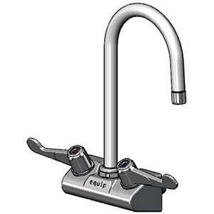 5F 4WWX05 Equip Wall Mount Swivel Gooseneck Faucet with 4 Centers 