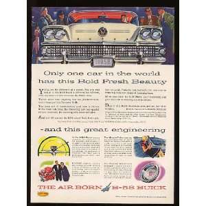   1958 Buick B 58 Beauty & Engineering Print Ad (7326)