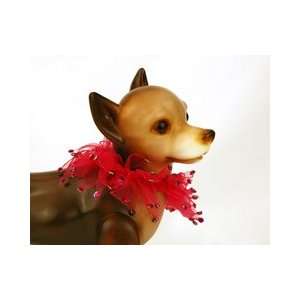    Red Rhinestone Party Collar for Dogs (XLarge)