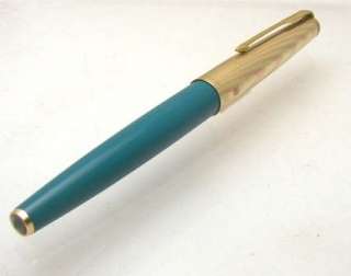 Vintage RARE Parker 61 Heirloom Rainbow Vista Blue Fountain Pen  