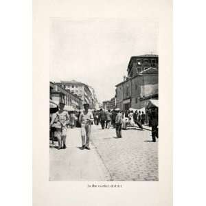  1911 Print Seville Sevilla Andalusia Spain Marketplace Street 
