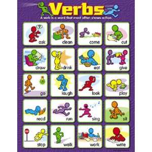  CHART VERBS 17 X 22 Toys & Games