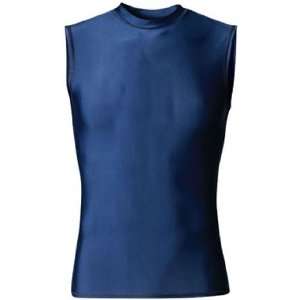 Custom A4 Compression Muscle Tees NAVY (NVY) AM  Sports 