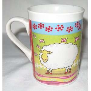  Houston Harvest Barnyard Animals Sheep Rooster Coffee Mug 