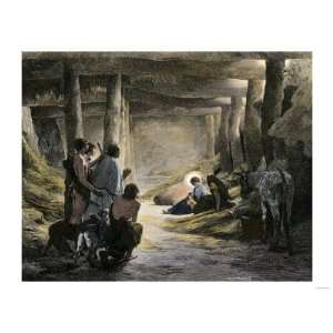   See the Baby Jesus in the Stable Giclee Poster Print