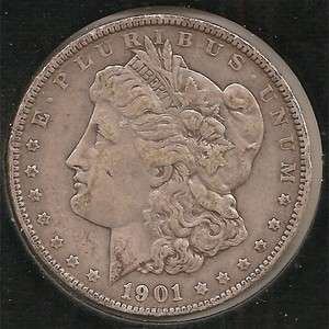 1901 P VF Morgan Silver Dollar #2, Scarce in any condition  