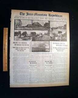SAN FRANCISCO EARTHQUAKE Disaster Photos 1906 Newspaper  