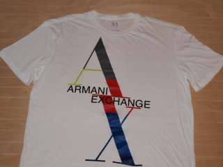 Armani Exchange Color Logo T Shirt White NWT  