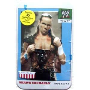 Topps WWE Heritage 4 IV Embossed Tin with Shawn Michaels w/ 35 Trading 
