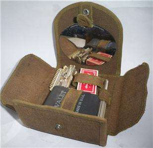 Auto strop Army Military Kit pocket razor set WWI old  