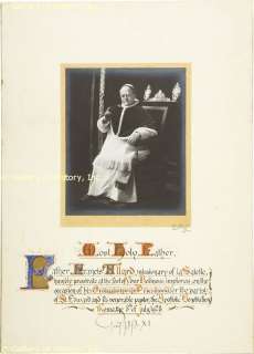 POPE PIUS XI   DOCUMENT SIGNED 07/08/1928  