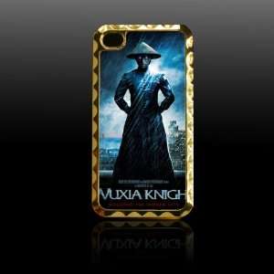 Wuxia Knight Printing Golden Case Cover for Iphone 4 4s Iphone4 Fits 