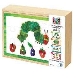   Very Hungry Caterpillar 4 in 1 Wood Puzzle Box by University Games