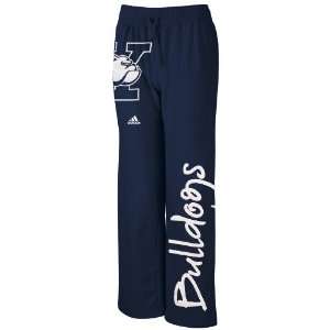   Ladies Navy Blue Off Balance Fleece Pants (Medium)
