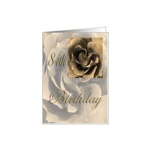  Happy 84th Birthday Rose in Sepia Card Toys & Games