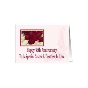  Sister and Brother In Law 55th Anniversary Card Card 