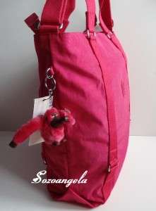 KIPLING CUBIC Tote Shoulder Carryall Bag Brink Pink  