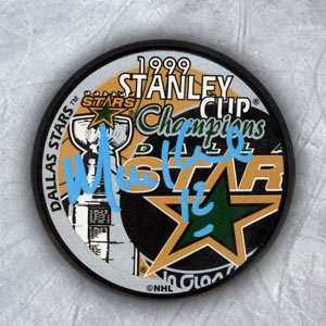  MIKE KEANE Dallas Stars SIGNED 1999 Stanley Cup Puck 