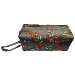  Embroidered Zipper Pouch/Carrying Case, Bronze Beauty