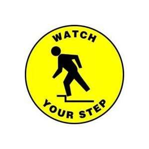  Slip Gard Floor Signs, Yellow   8, WATCH OUR STEP (W 