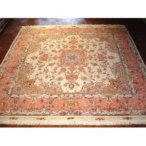    6x6 Hand Knotted Tabriz Persian Rug   68x68